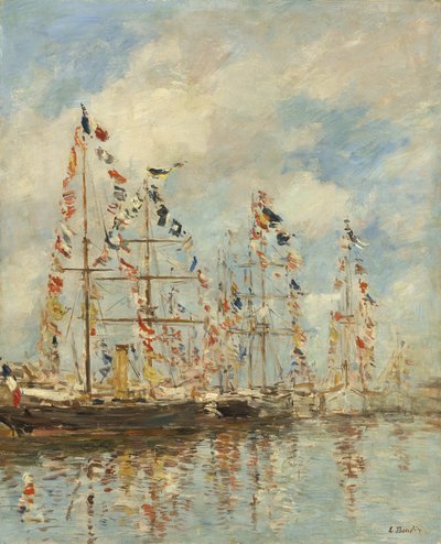 Yacht Basin at Trouville-Deauville, c.1895-6 by Eugene Louis Boudin